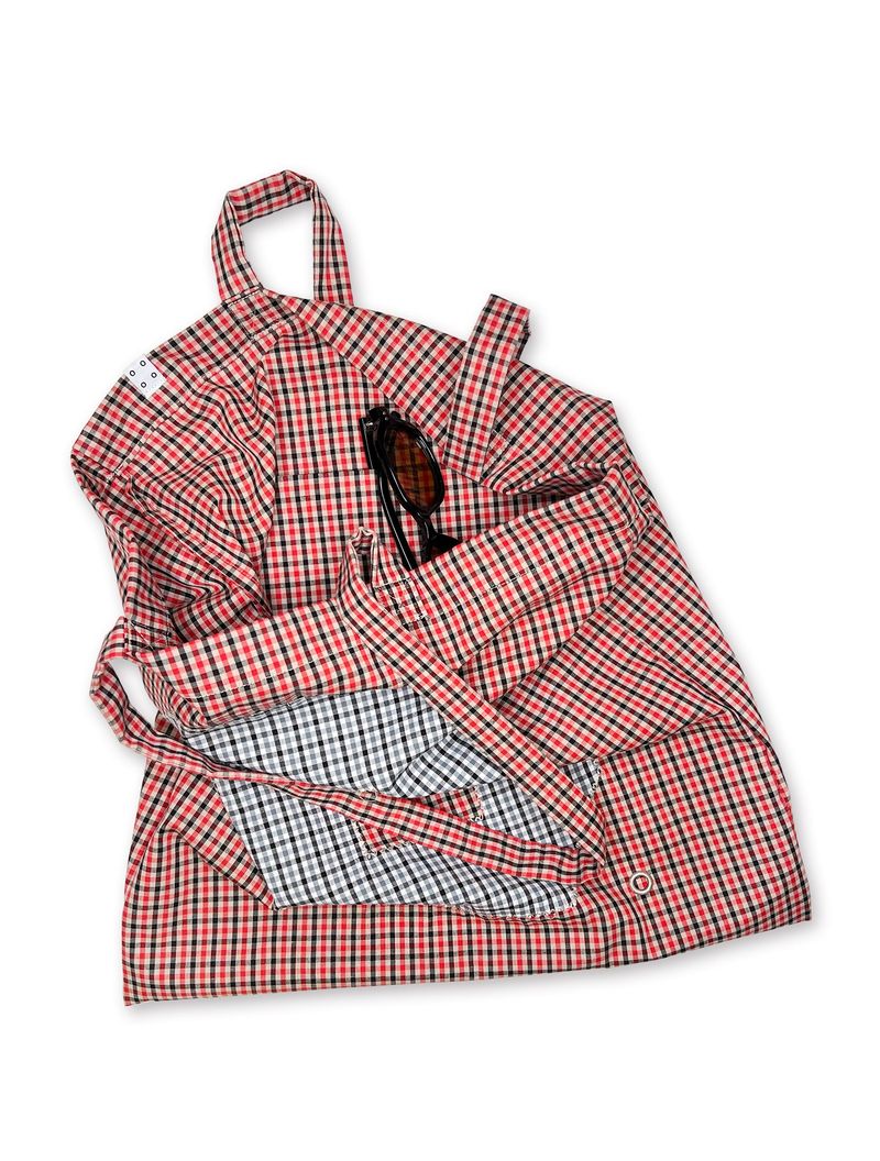 0 Applique Check Eco Bag / Red