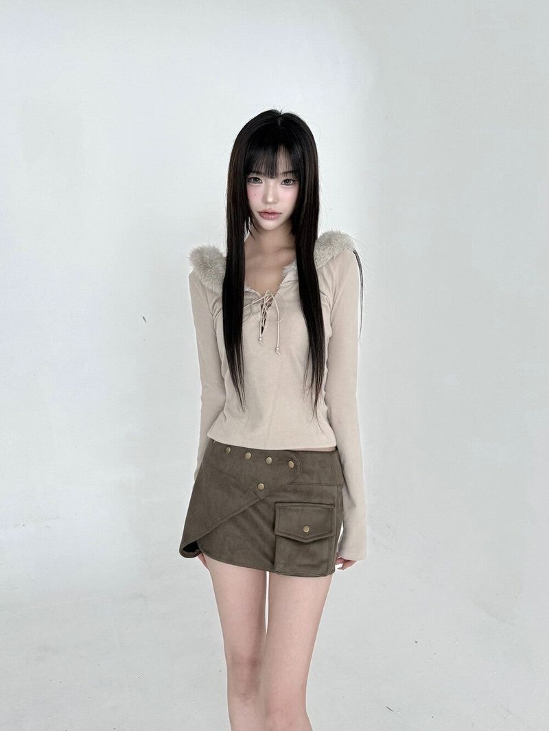 1548. Fur rope T (2color)