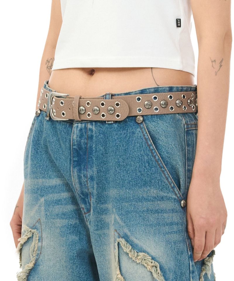 HEAVY ROCK STUD BELTS - DESERT