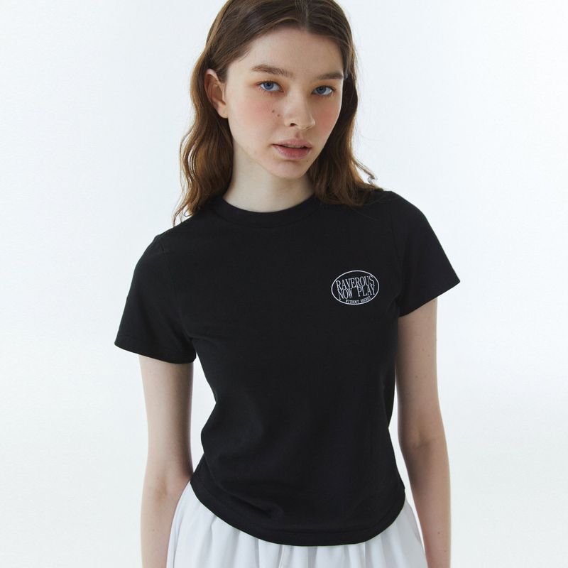 Shape Logo Slim Span T-Shirt Black