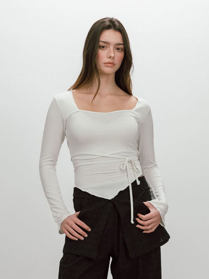 NEUTRAL STRAP T-SHIRT / IVORY