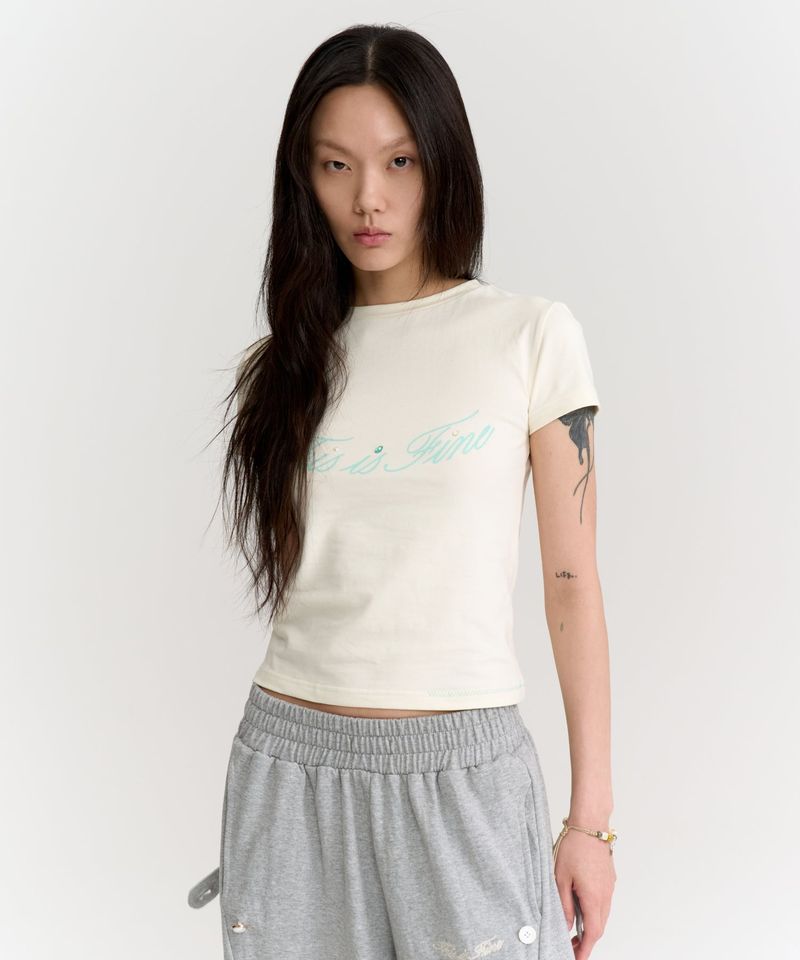 Cropped Signature Tee