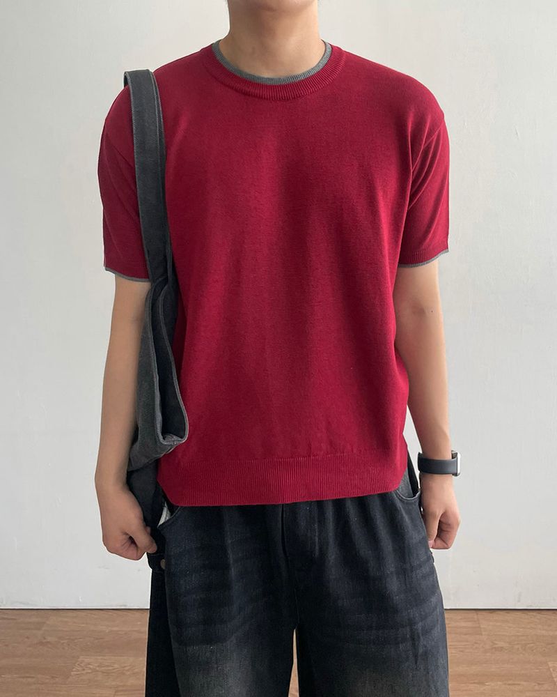 IDF（アイディーエフ）の「Welt Crop Short Sleeve Knit（Tops）」