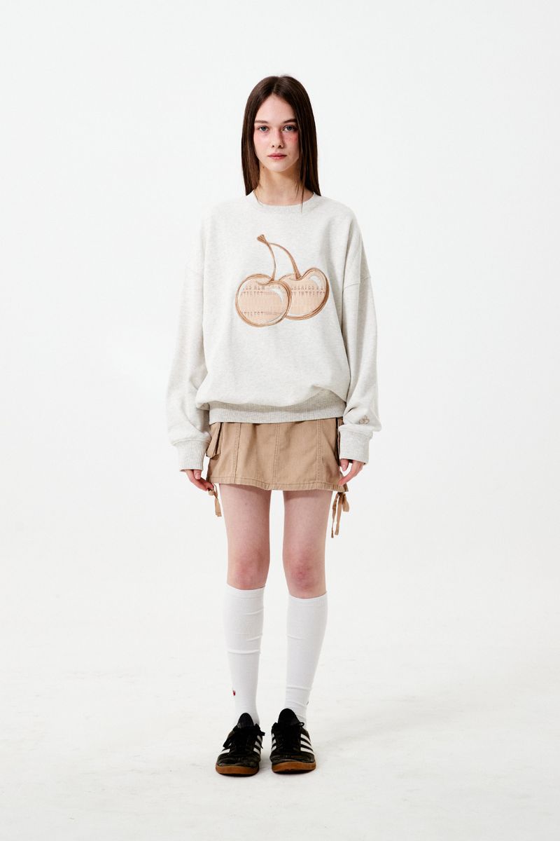 BIG CHERRY SWEATSHIRT - OATMEAL