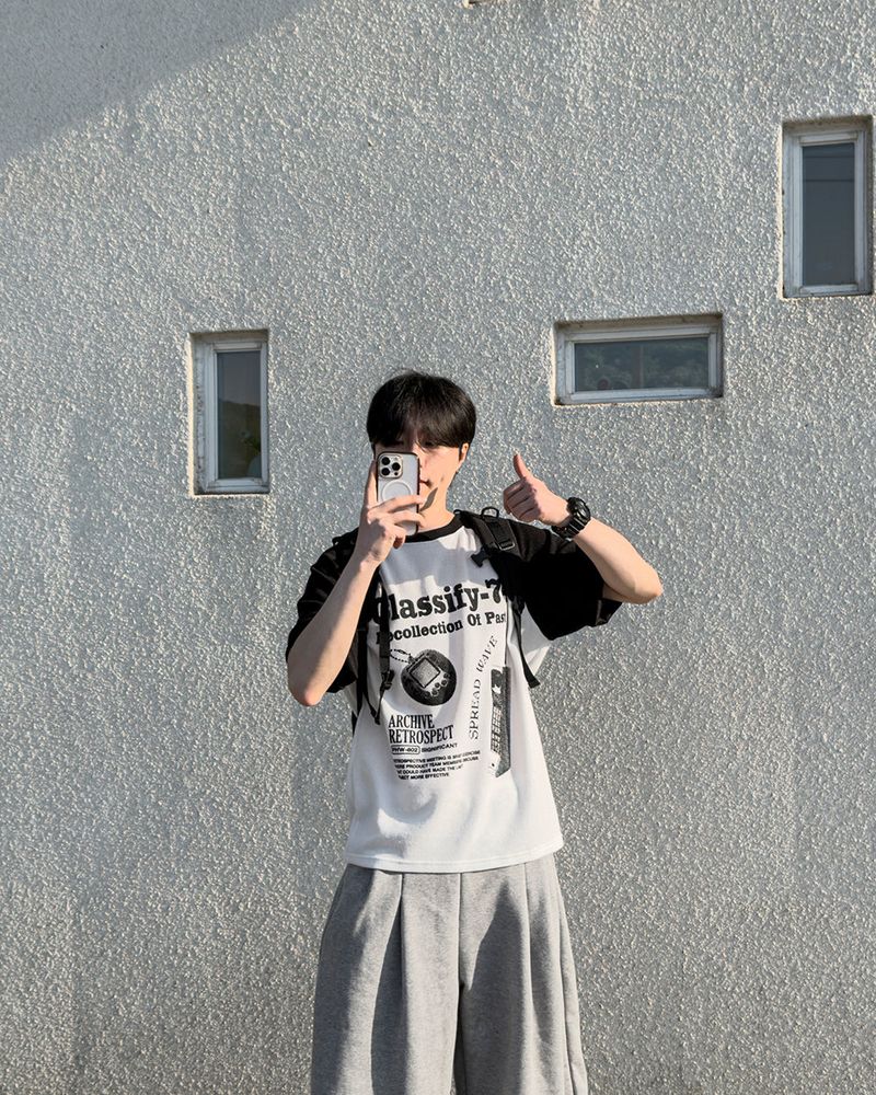 Ragiv Graphic Raglan Knit Short Sleeve