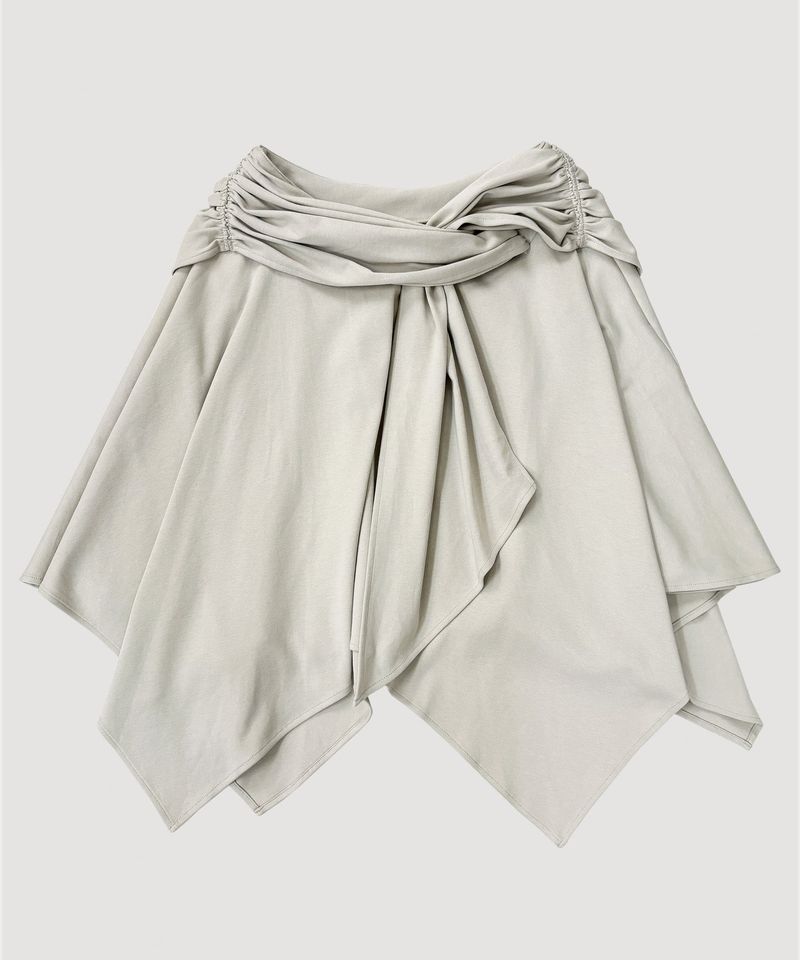 ASYMMETRIC DRAPE SKIRT
