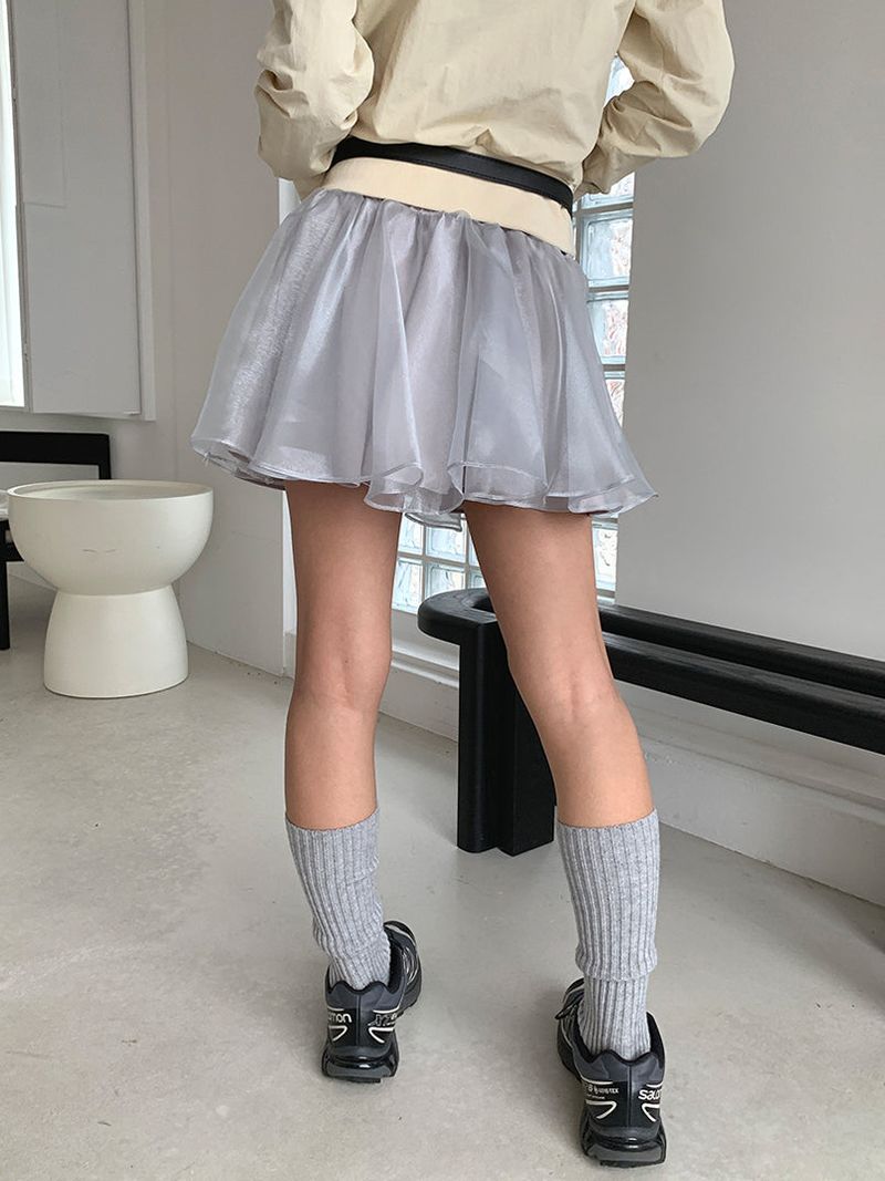 VEIL ORGANZA FRILL SKIRT (3C)