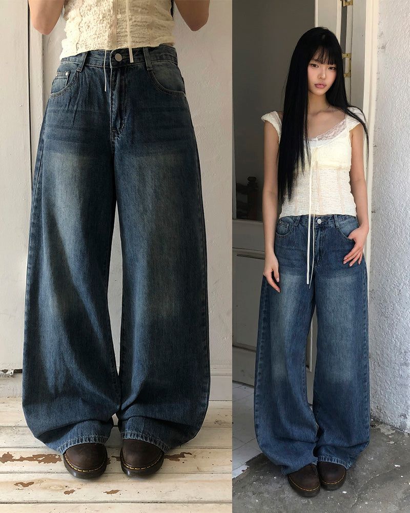 Lumen Low-Rise Wide Denim Pants