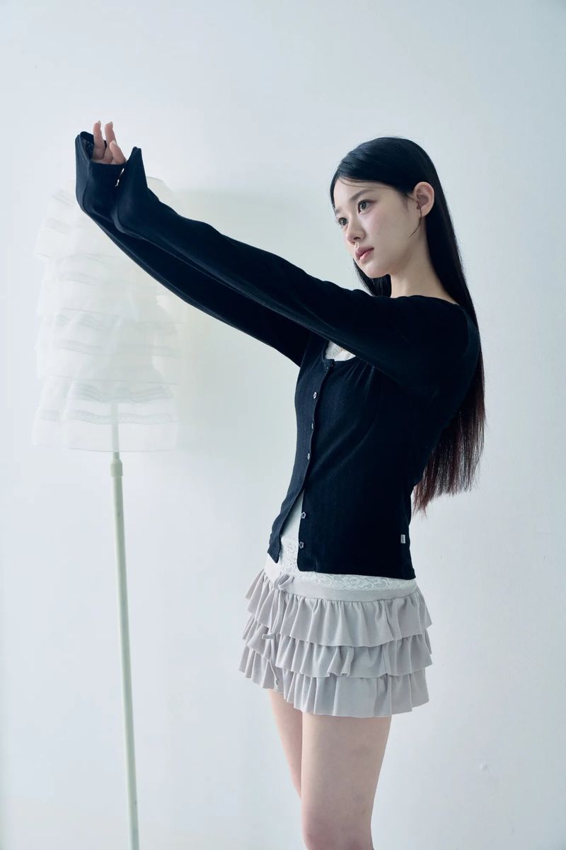 Echo skirt (Milk tea)