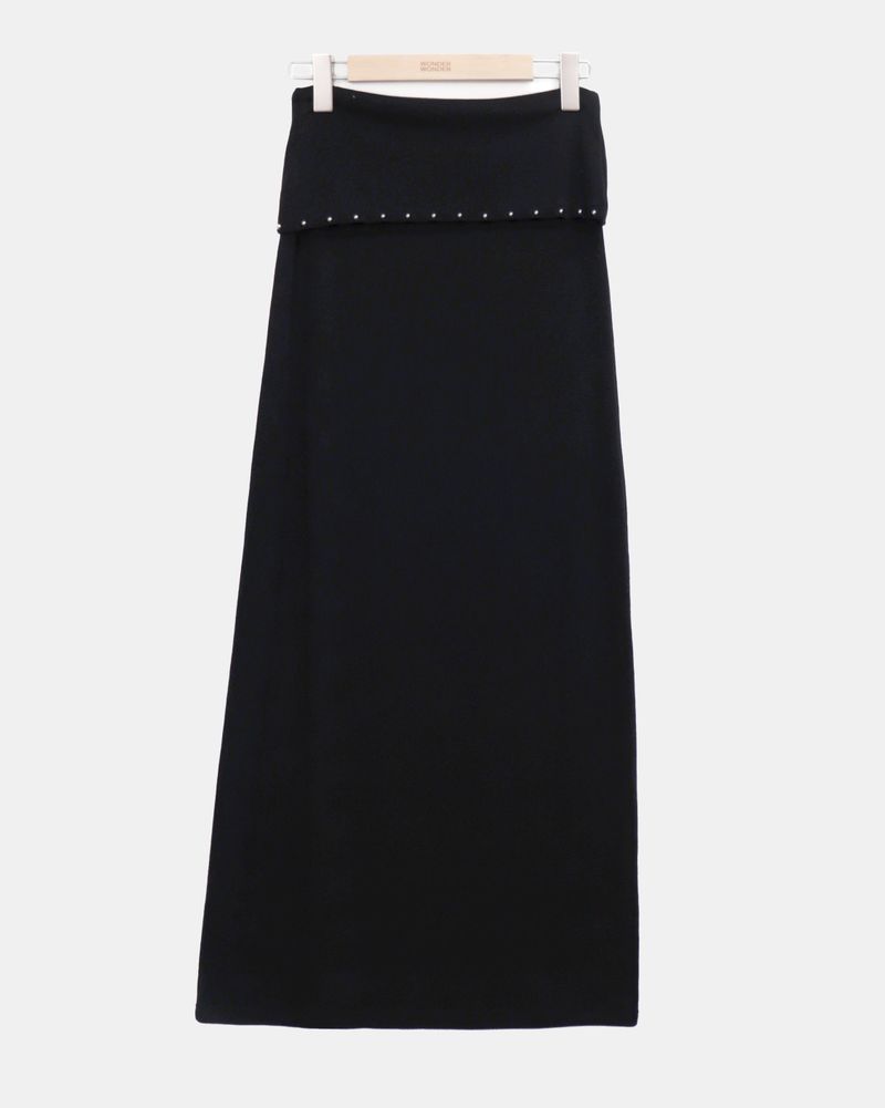 Shuden Stud Maxi Long Skirt