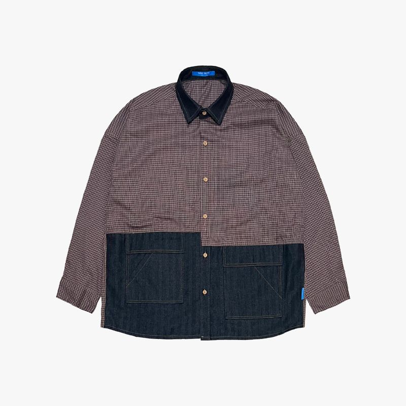 switch panel check shirt_black