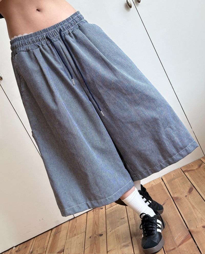 Sunstripe Carpenter Cotton Bermuda Shorts 3color