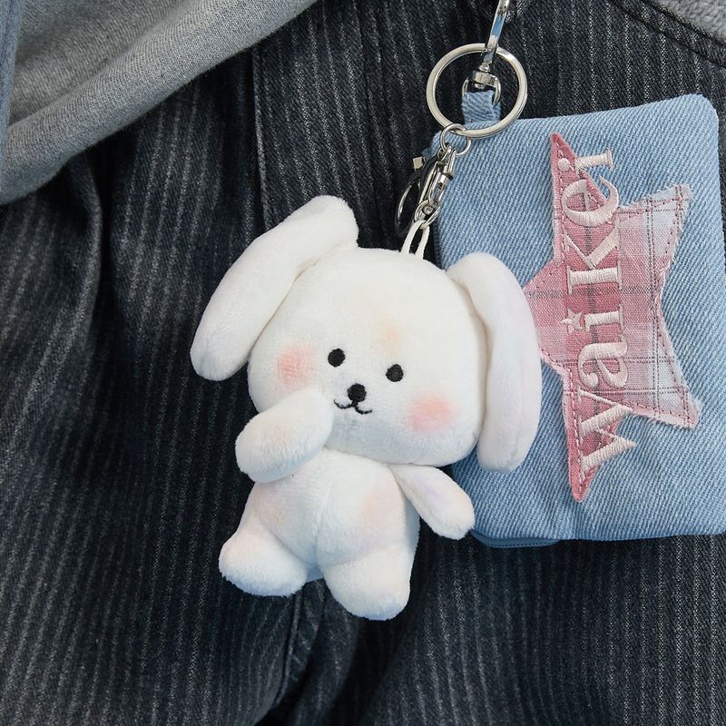 Shy Baby Maltese Keyring