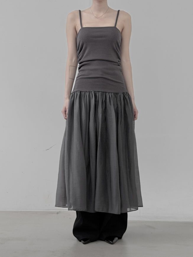Melt Mix Chiffon Strap One Piece