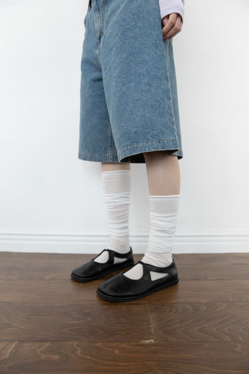 gauze long socks(2colors)