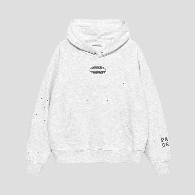 PARAGRAPH(パラグラフ)の「ELLIPSE LOGO EMBROIDERED HOODIE - MELANGE(Tops)」