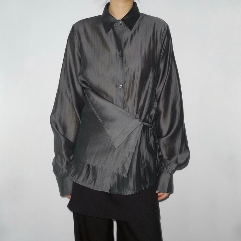 apoem(アポエム)の「Sheer Wrap Shirt - 3colors(Tops)」