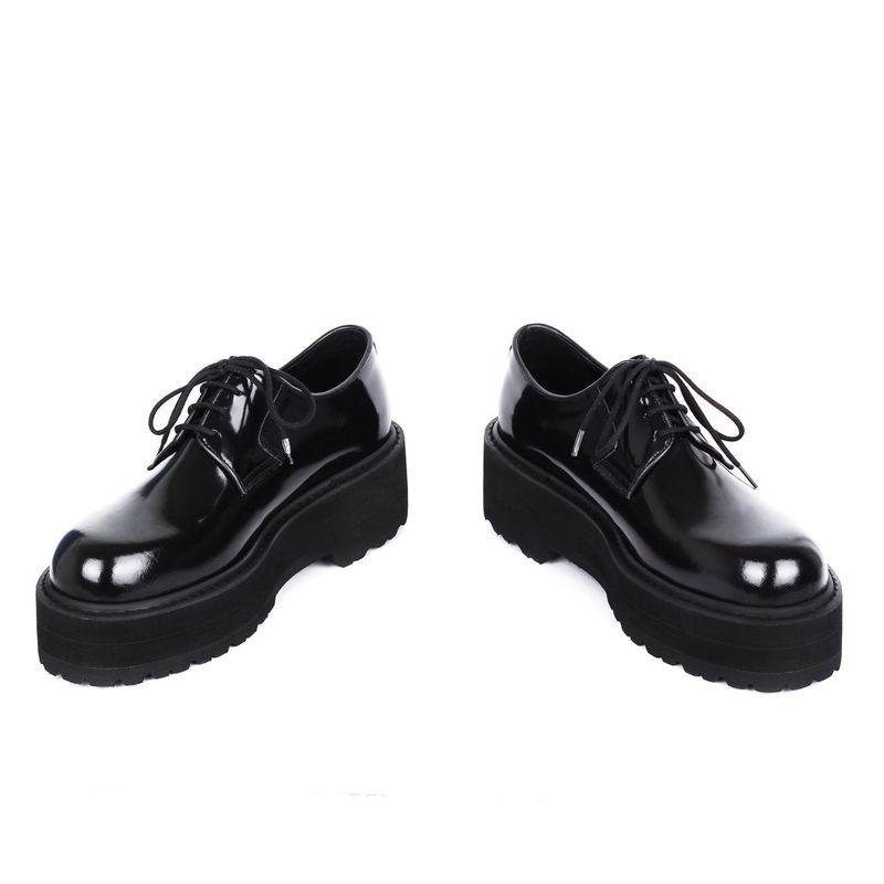 DAVID STONE HIGH-SOLE DERBY SHOES  new vibram commando sole