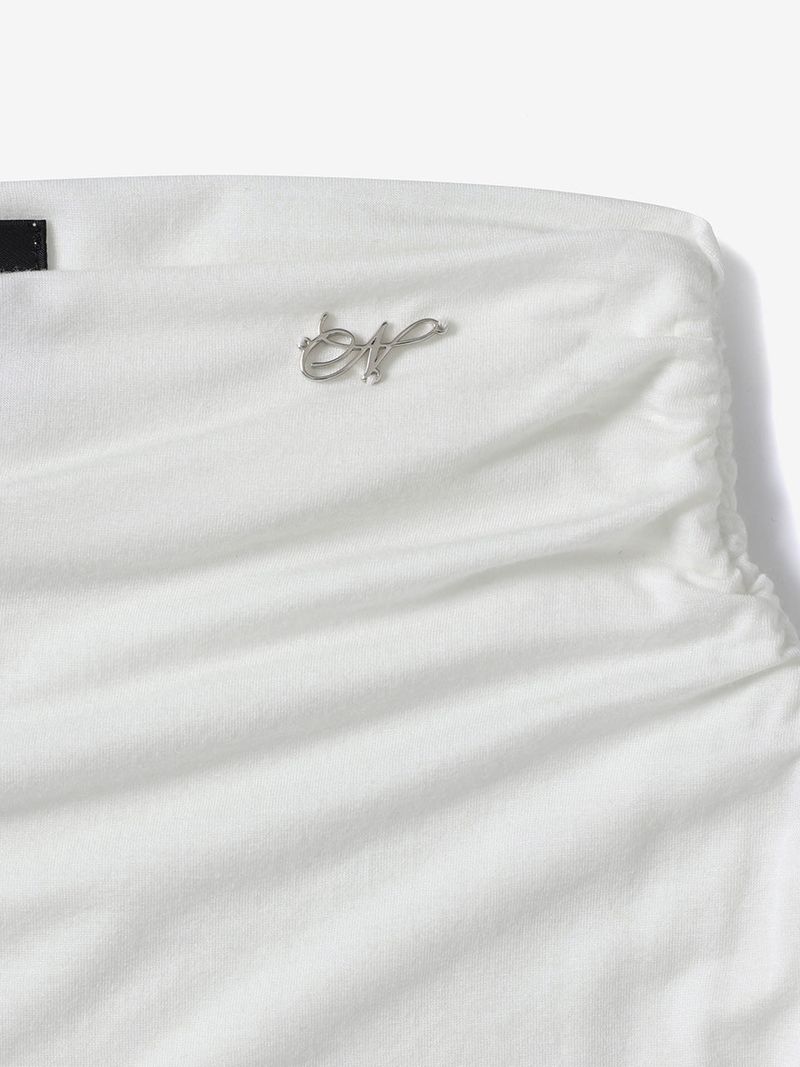 Shirring symbol dress (Ivory)