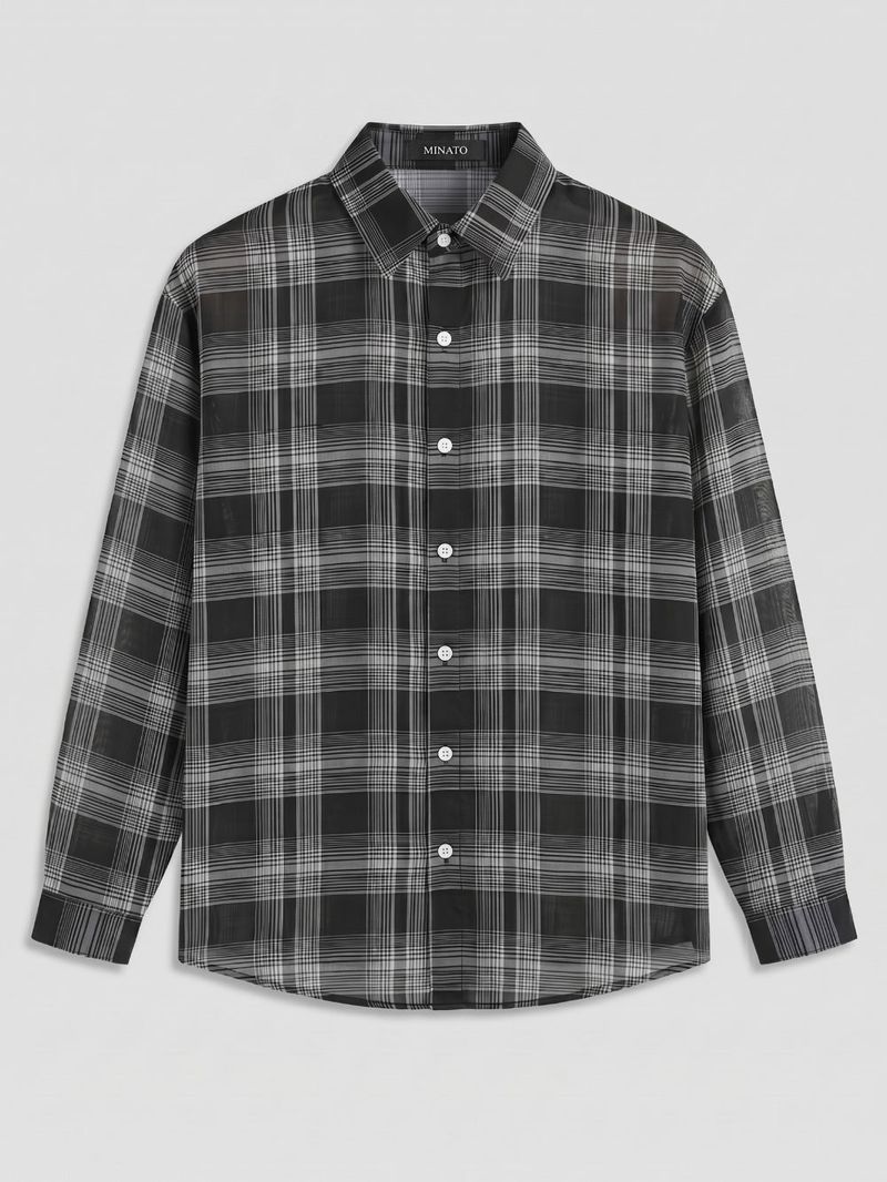 Er See-Through Summer Check Shirt