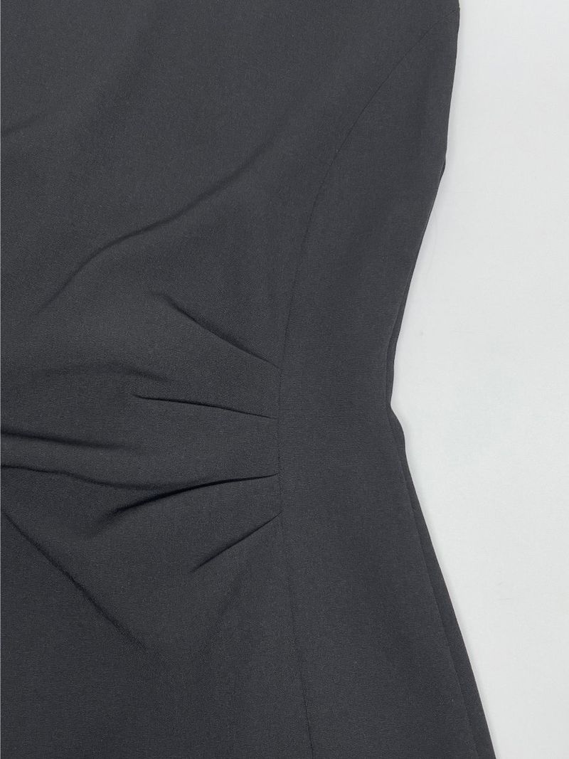 Boat Neck Shirring H-Line Long One Piece