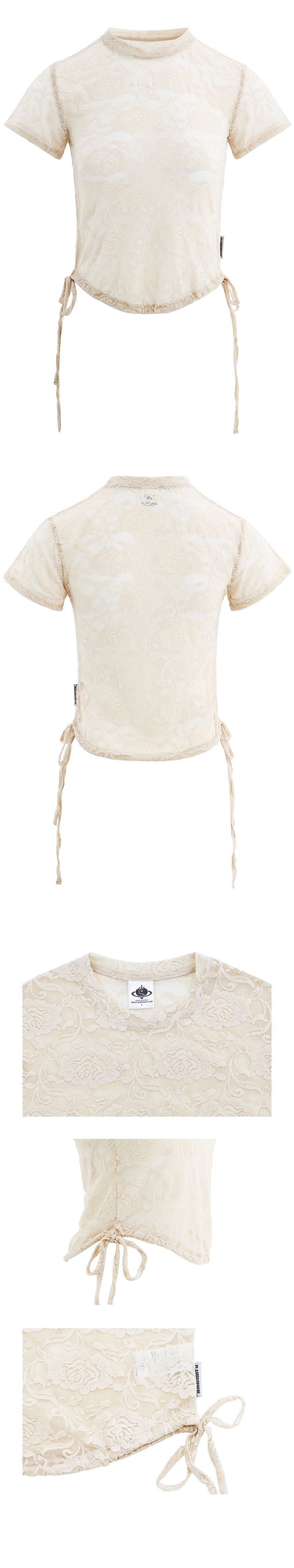 LACE T-SHIRT IN BEIGE