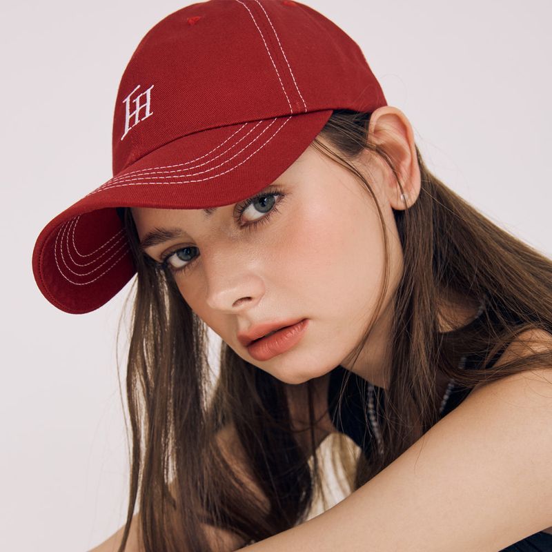 SIGNATURE LOGO STITCH BALL CAP (RED)