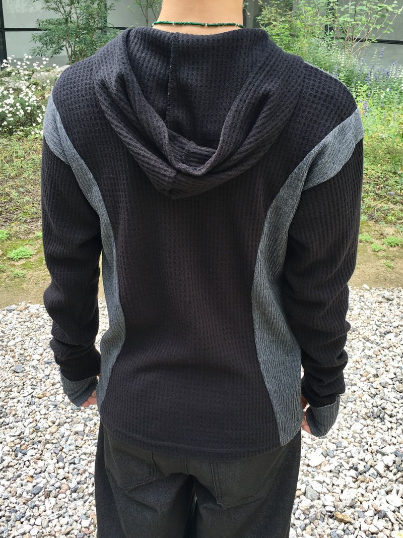 Big Star Warmer Henley Neck Hooded Knit 4C
