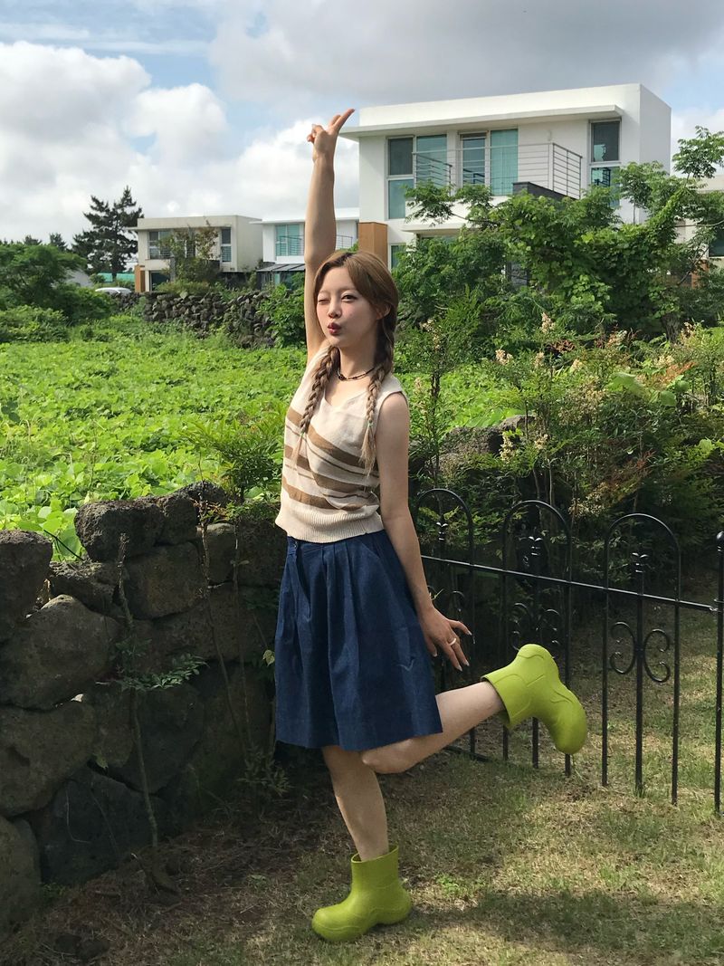 Bruni back banding midiskirt