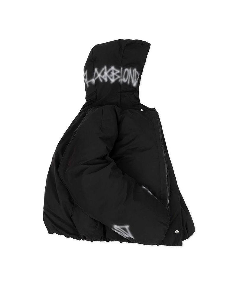 BLACKBLOND（ブラックブロンド）の「BLACKBOND グラフィティロゴヒデンカフスパフジャケット (ブラック)（ジャケット/アウター）」