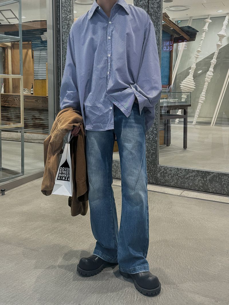 ASCLO(エジュクロ)の「ASCLO Diagonal Incision Bootcut Denim Pants(Pants)」