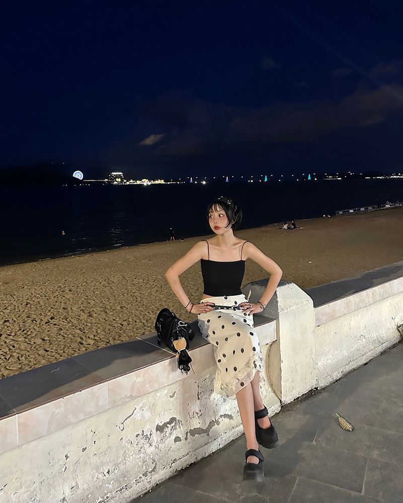 Knit bustier tube top strap sleeveless