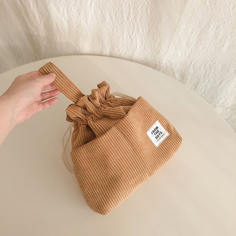 【MADE】Corduroy Pouch Bag - Camel