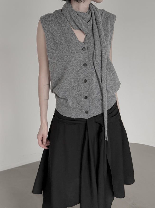 Elo Knot Nylon Midi Skirt