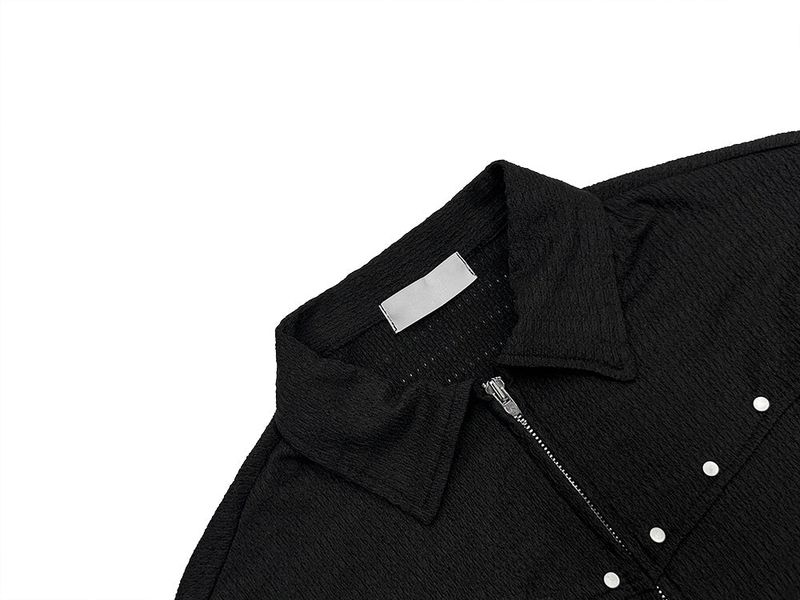 Derron Stud Half Zip-Up