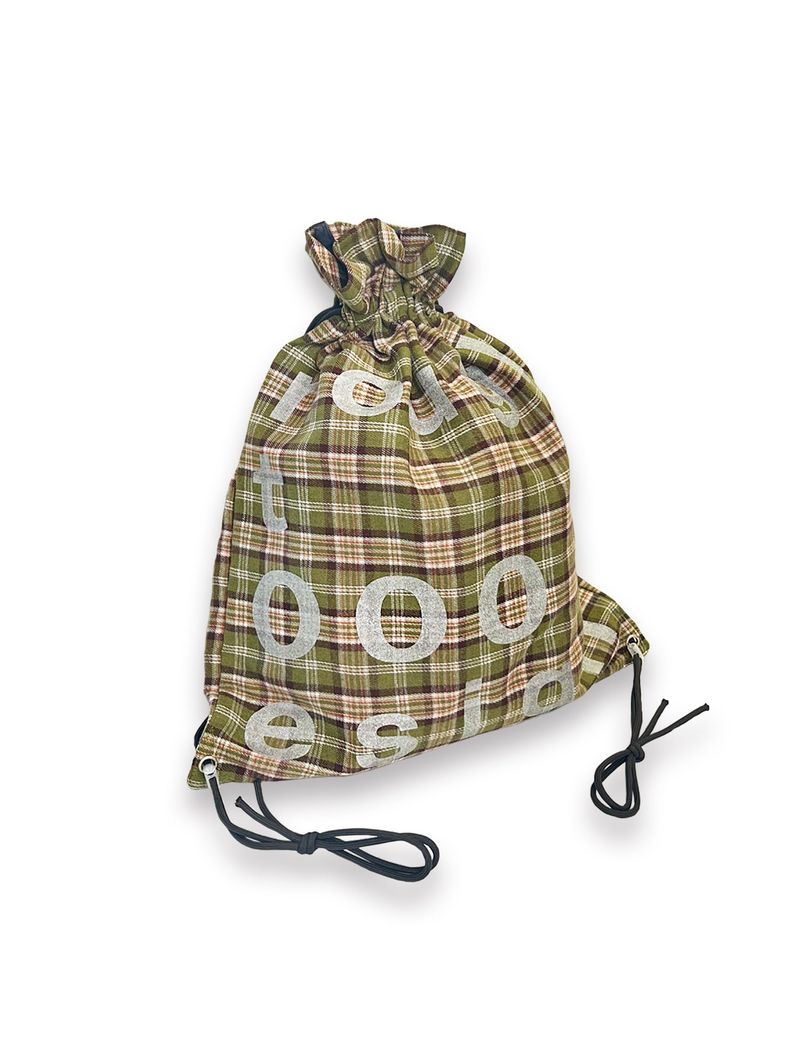000 Design Check Gym Sack / Olive