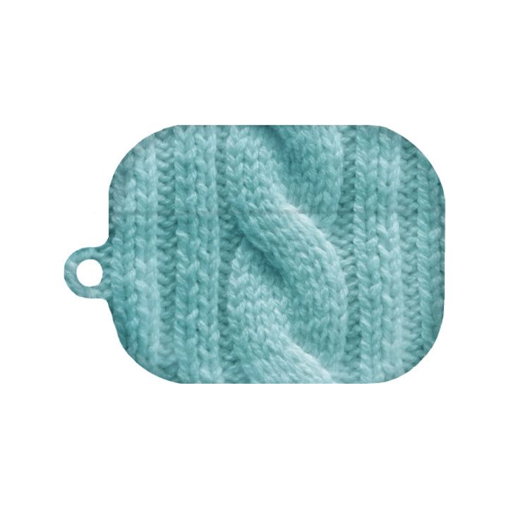 ONCESTUDIO（オンセスタジオ）の「(08 Turquoise) Twisted Knitted matte AirPods Case（Smartphone Accessories）」