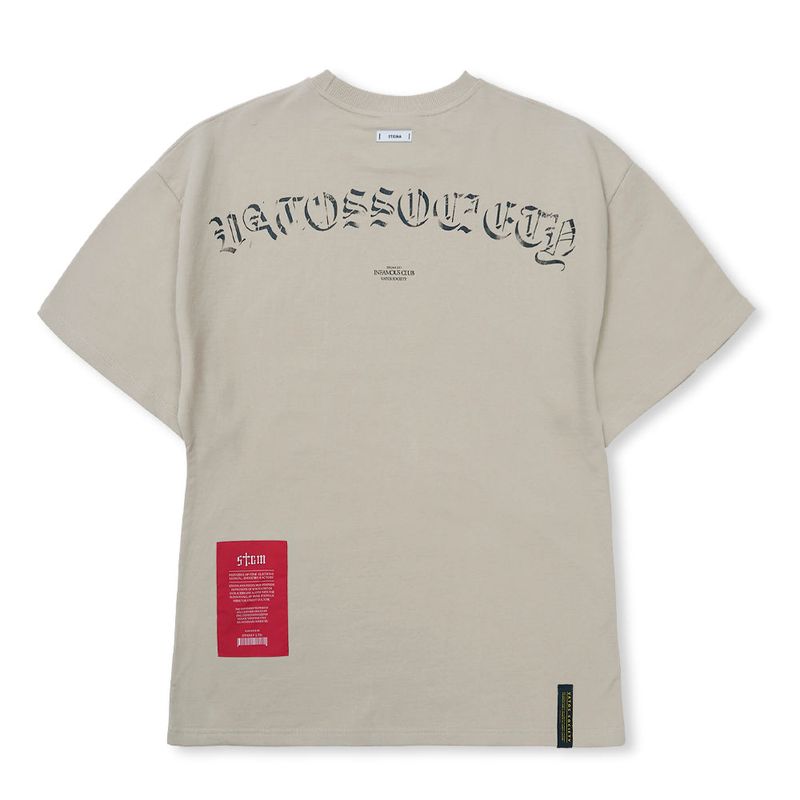 Infamous Semi-oversized T-shirts Beige / Black
