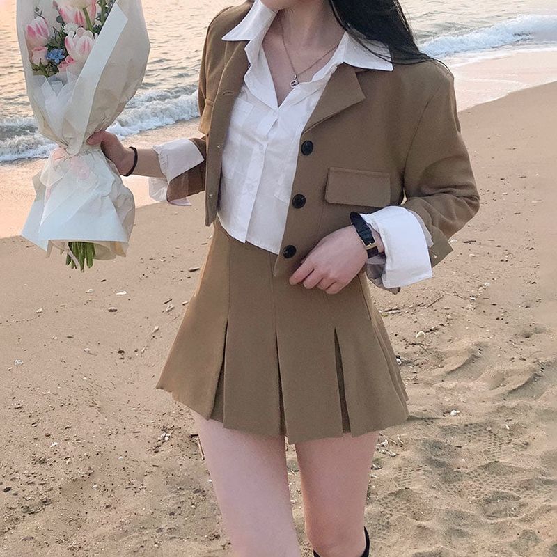 [BELLIDE MADE] Spring version, color jacket + skirt setup