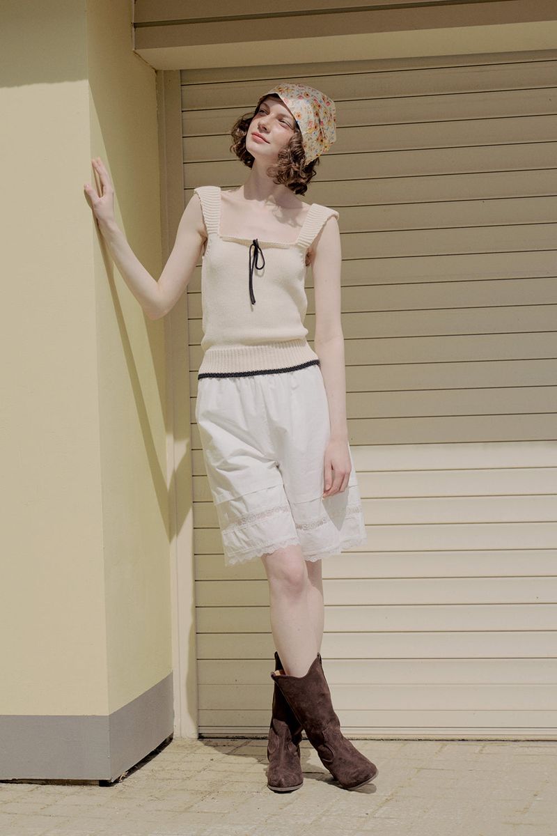 Morie sleeveless knit_cream