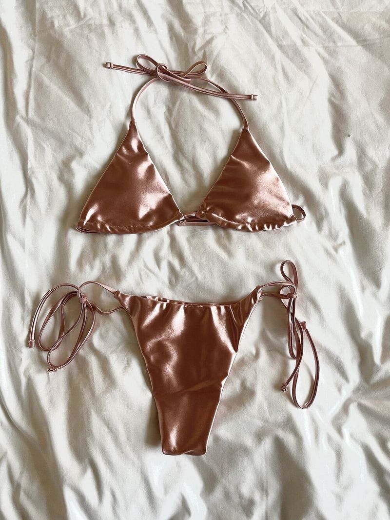 Scotch satin ribbon bikini (pink)