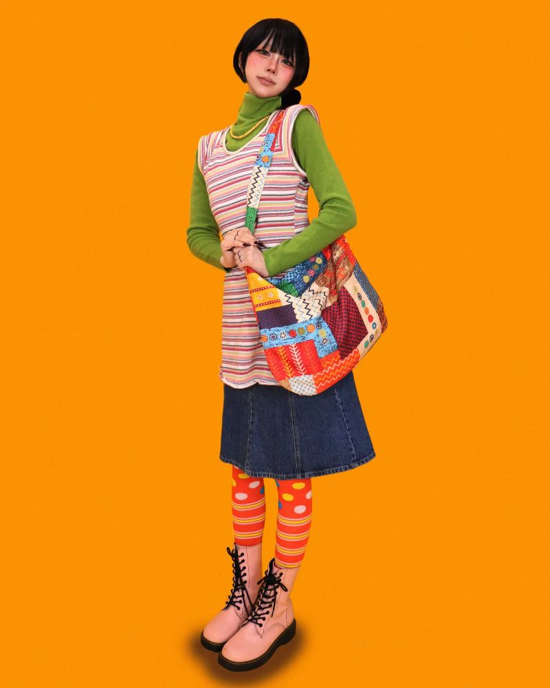 ethnic patch-work cross bag (2type)