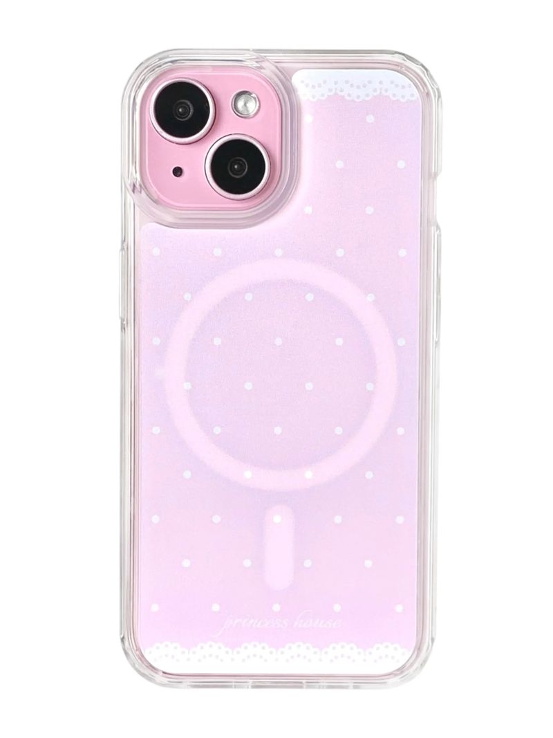princess house（プリンセス ハウス）の「レースポルカドットフォンケース - マグセーフ ジェルハード（スマホグッズ/小物）」