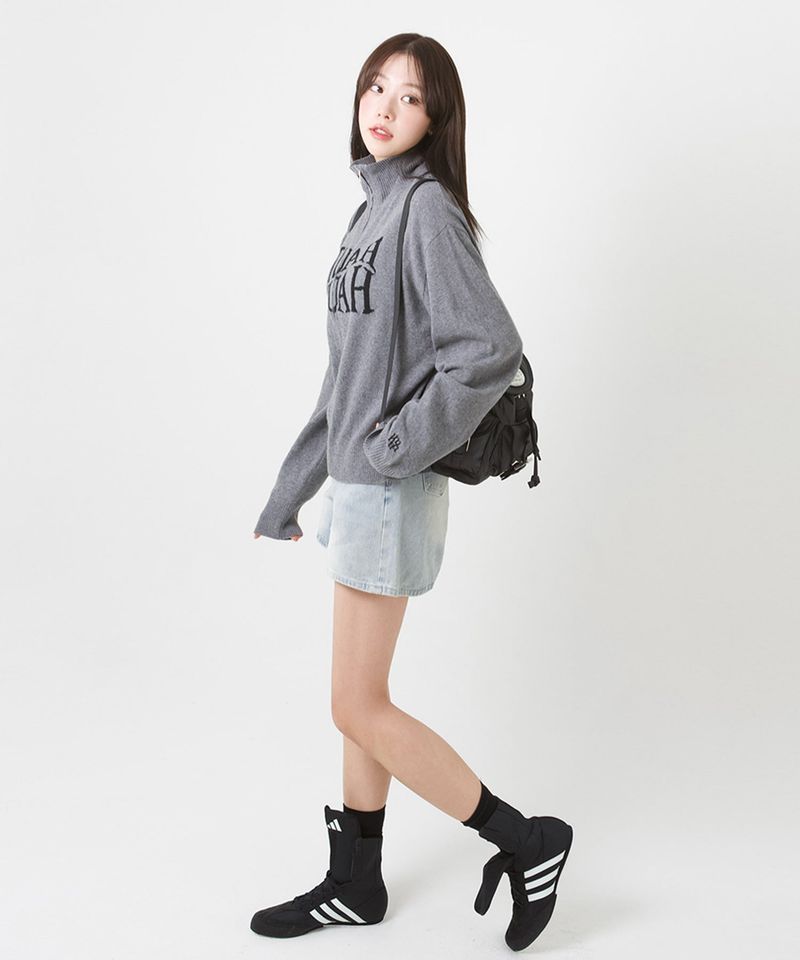 JACQUARD KNIT ZIPUP CARDIGAN [2color]