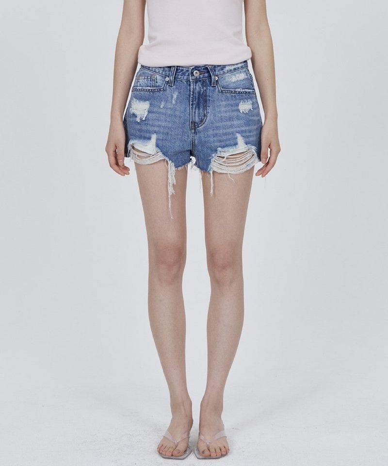 CONY VINTAGE DESTROYED DENIM SHORTS