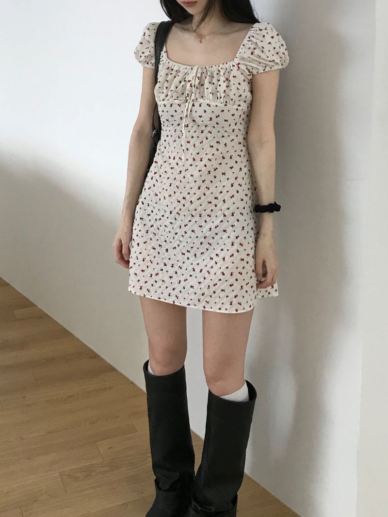 Kitten（キッテン）の「Dear Flower Mini Dress (2 colors)（Dresses）」