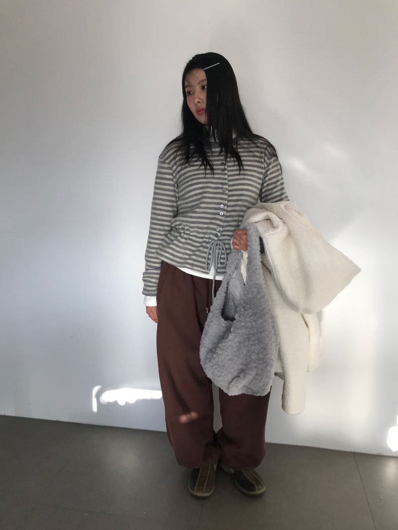 [MD Pick]Fine wool hooded half coat (2color)