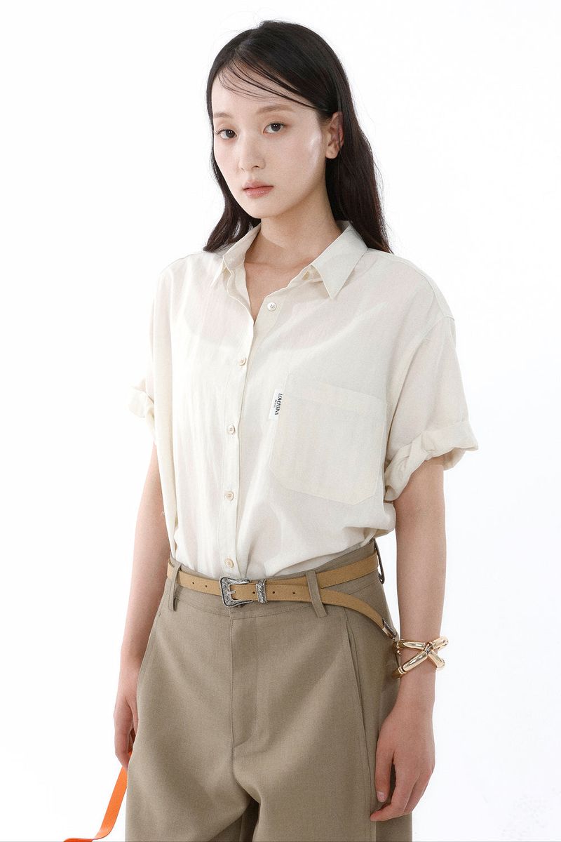 SUMMER ROLL-UP SHIRT_SAND BEIGE