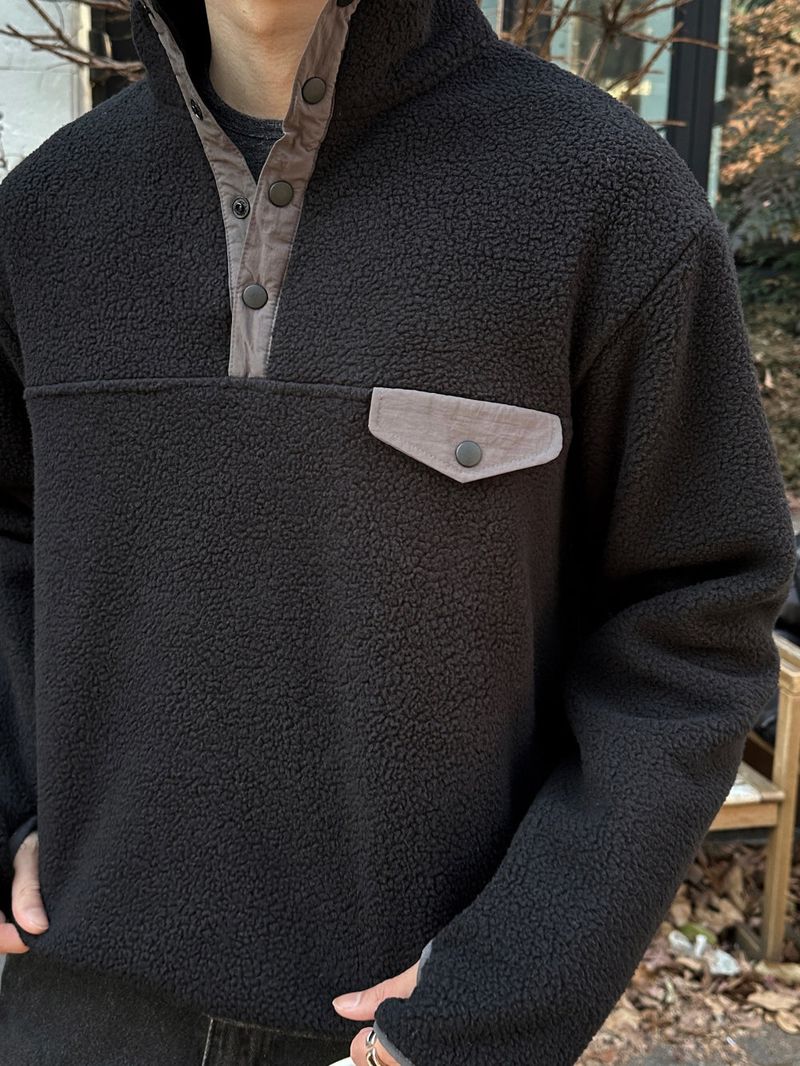 LMN Dumble Fleece Warmer Half-Snap Sweatshirt (3 colors)