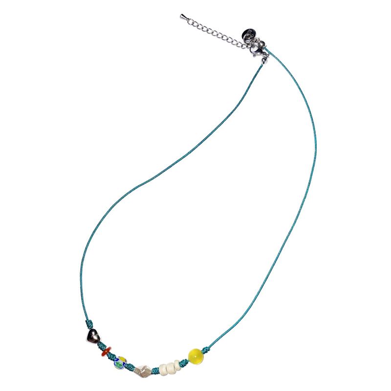blue-green gemstone necklace